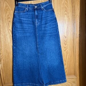 7 For All Mankind Indigo Denim Skirt - Blue